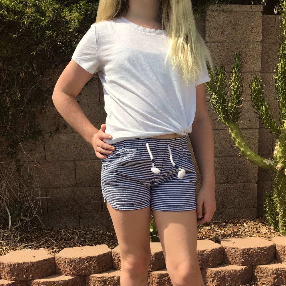 Striped Girls Shorts ~ Size 11/12